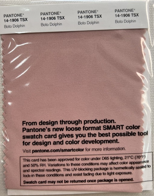 Pantone Swatch Card 14-1906 TSX Boto Dolphin