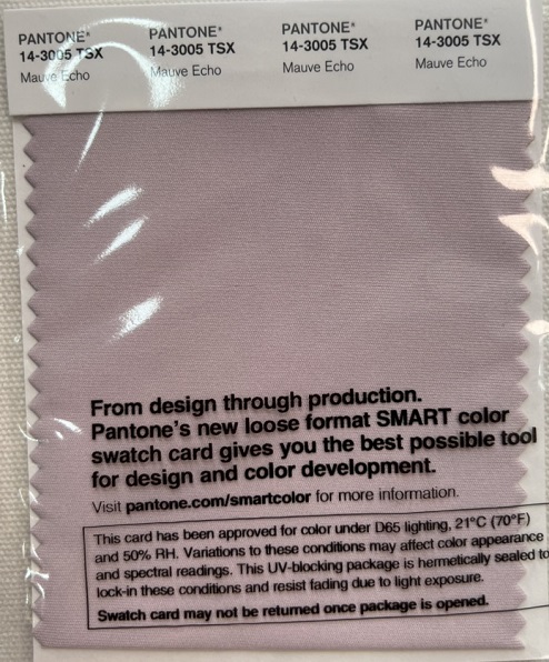 Pantone Swatch Card 14-3005 TSX	Mauve Echo