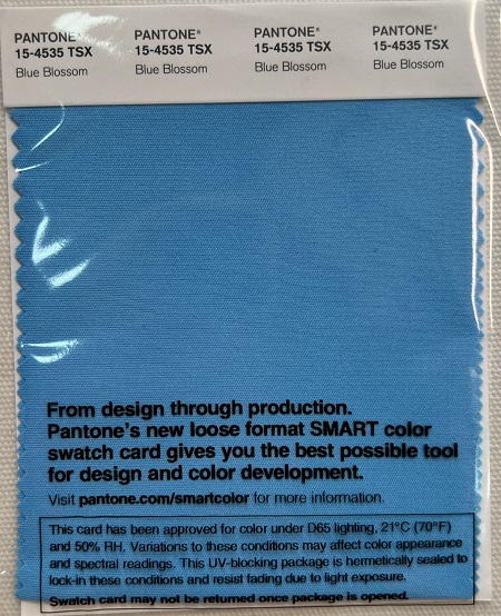 Pantone Swatch Card 15-4535TSX	Blue Blossom