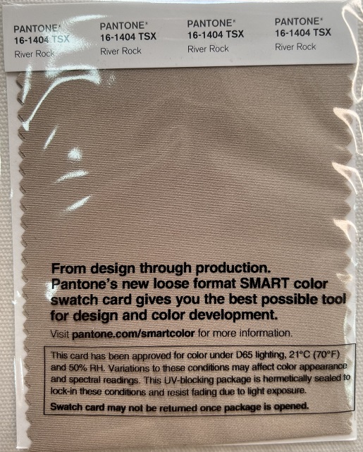 Pantone Swatch Card 16-1404TSX	River Rock