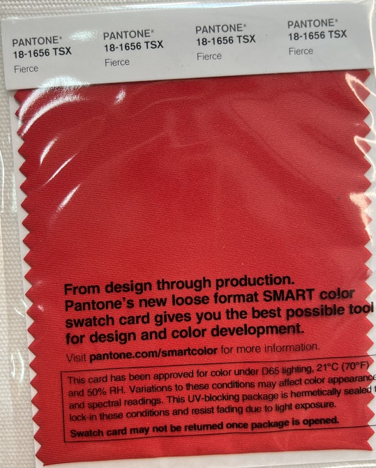 Pantone Swatch Card 18-1656TSX	Fierce