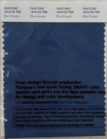 Pantone Swatch Card 19-4123TSX	Blue Grouper