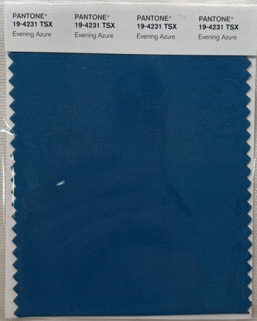 Pantone Swatch Card 19-4231TSX	Evening Azure