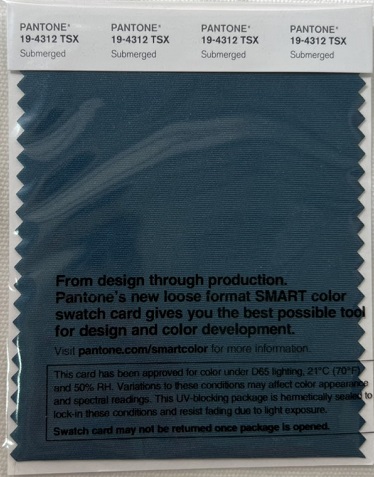 Pantone Swatch Card 19-4312TSX	Submerged