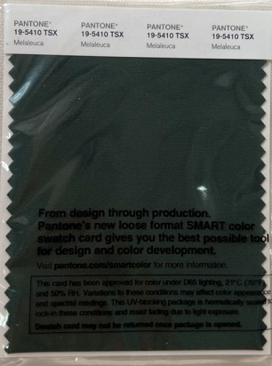 Pantone Swatch Card 19-5410TSX	Melaleuca