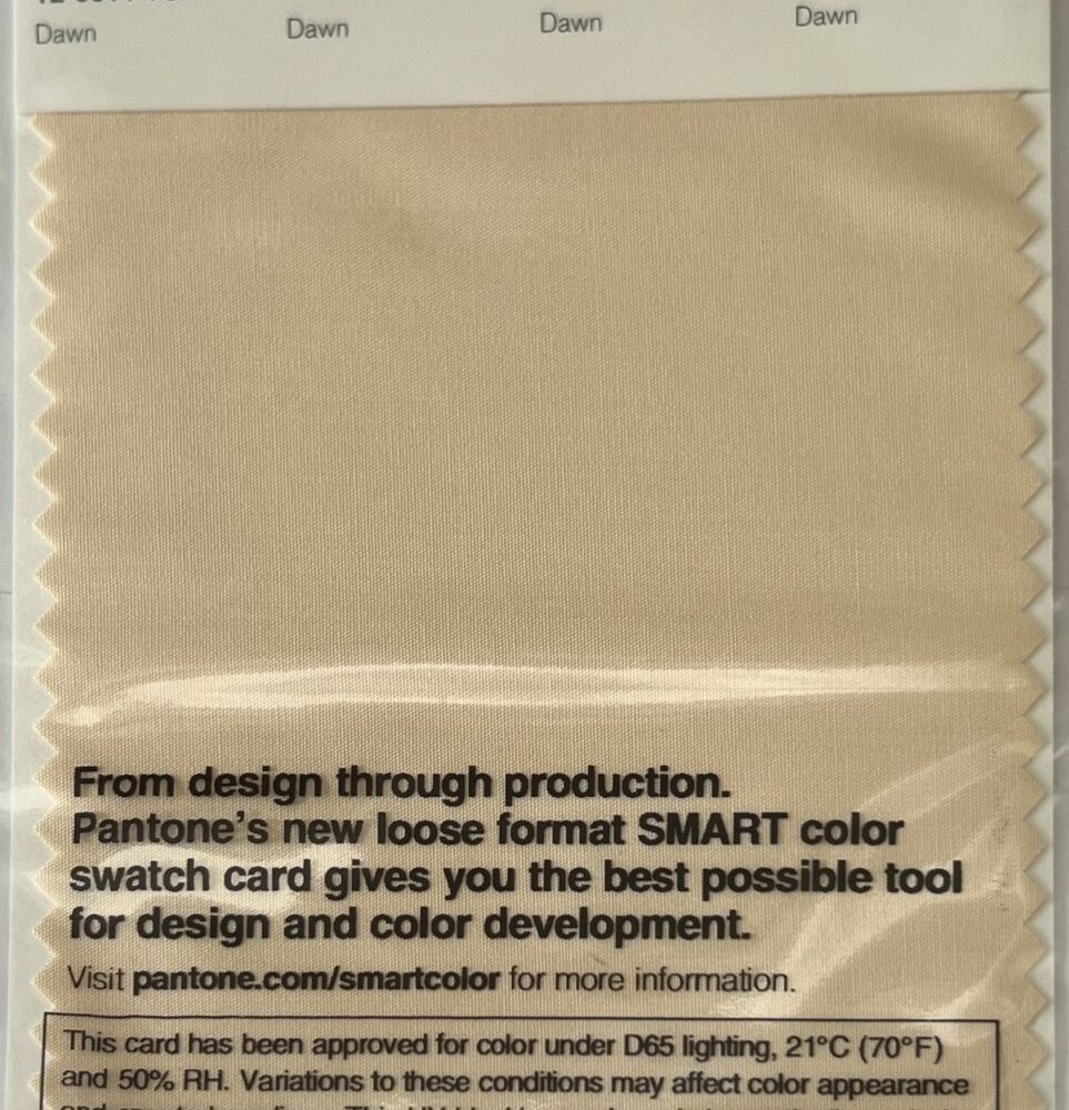 Pantone TCX Cotton Swatch Card 12-0811 TCX Dawn