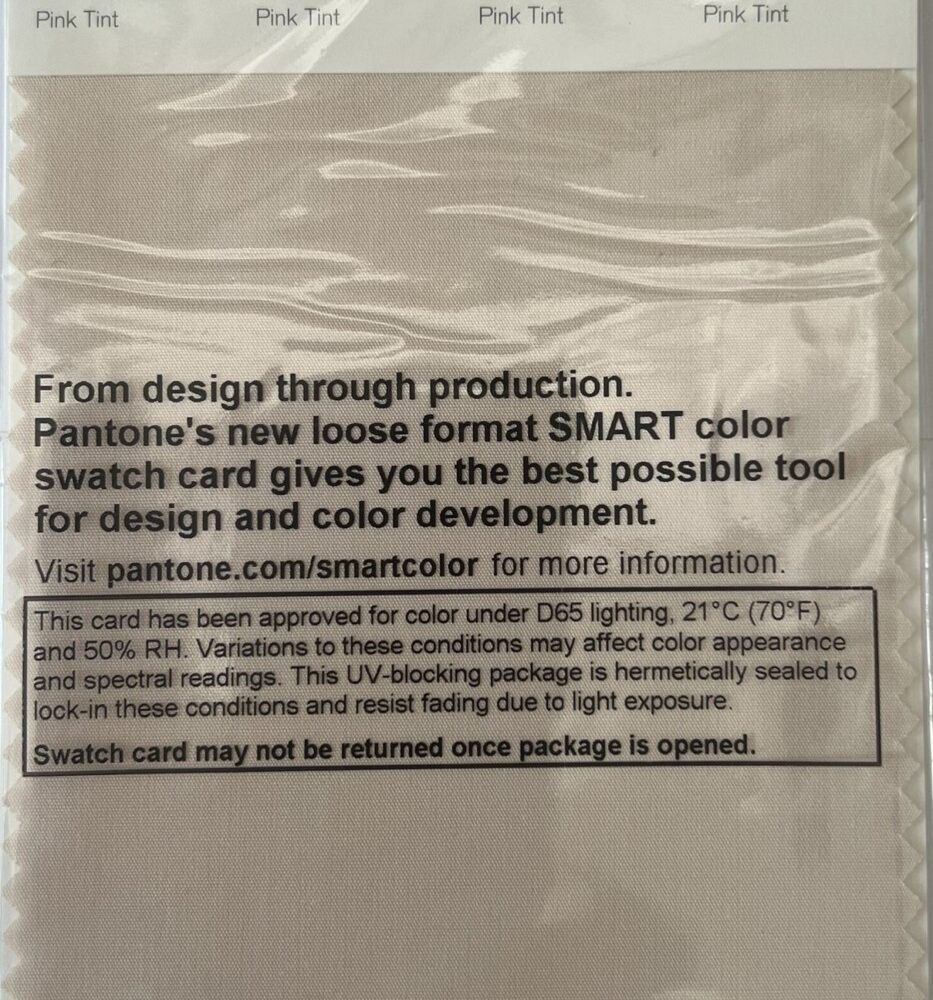 Pantone TCX Cotton Swatch Card 12-1404 TCX Pink Tint