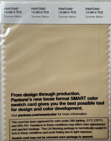 Pantone TCX Cotton Swatch Card 13-0814 TCX Summer Melon