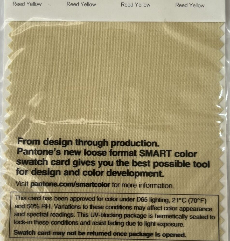 Pantone TCX Cotton Swatch Card 13-0915 TCX Reed Yellow