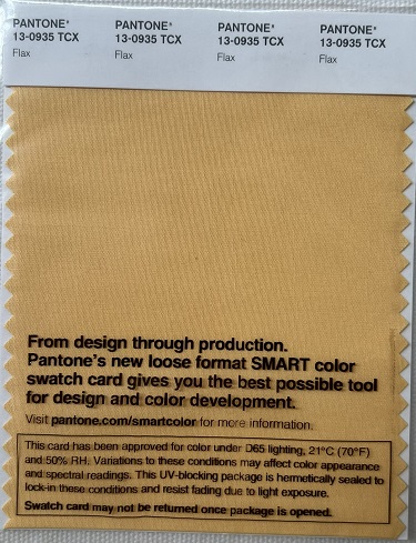 Pantone TCX Cotton Swatch Card 13-0935 TCX Flax