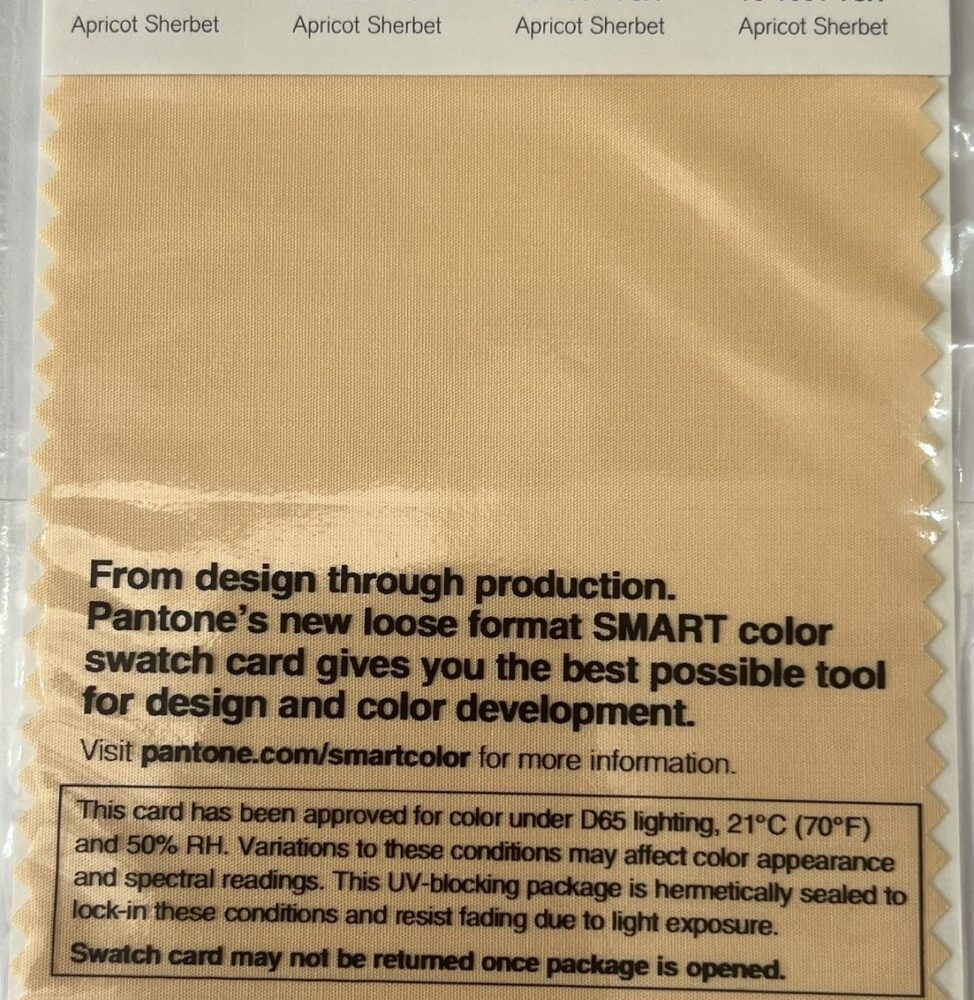Pantone TCX Cotton Swatch Card 13-1031 TCX Apricot Sherbet
