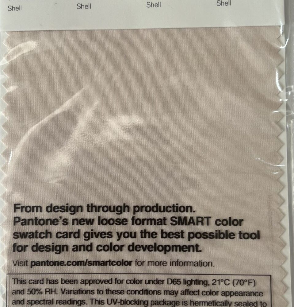 Pantone TCX Cotton Swatch Card 13-1405 TCX Shell