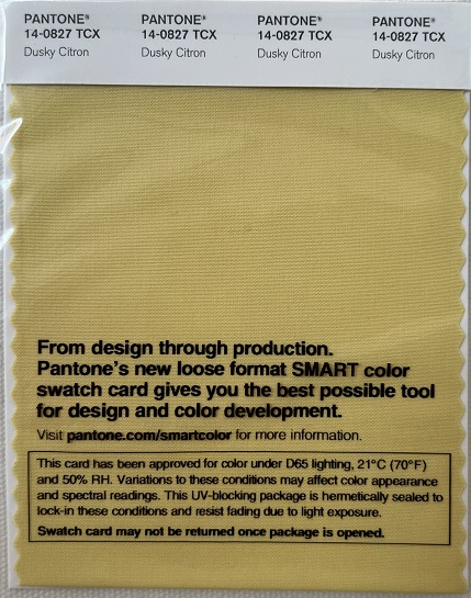 Pantone TCX Cotton Swatch 14-0827 TCX Dusky Citron