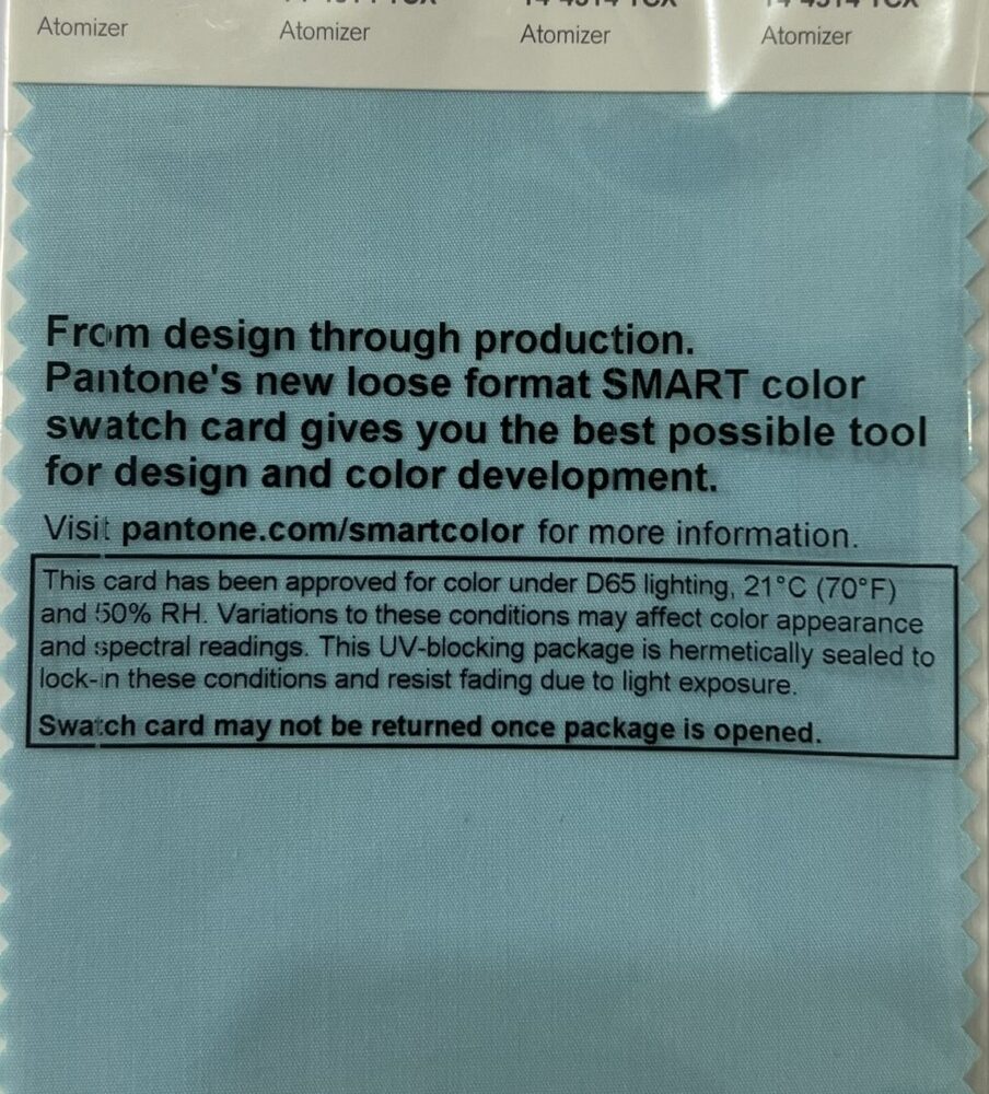 Pantone TCX Cotton Swatch Card 14-4514 TCX Atomizer