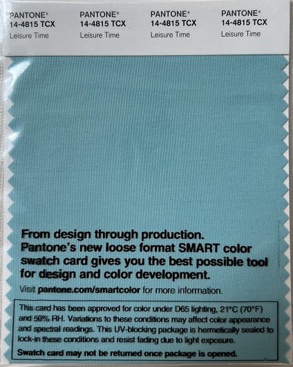 Pantone TCX Cotton Swatch Card 14-4815 TCX Leisure Time