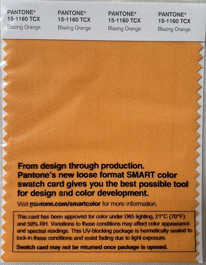 Pantone-TCX-Cotton-Swatch-Card-15-1160-TCX-Blazing-Orange