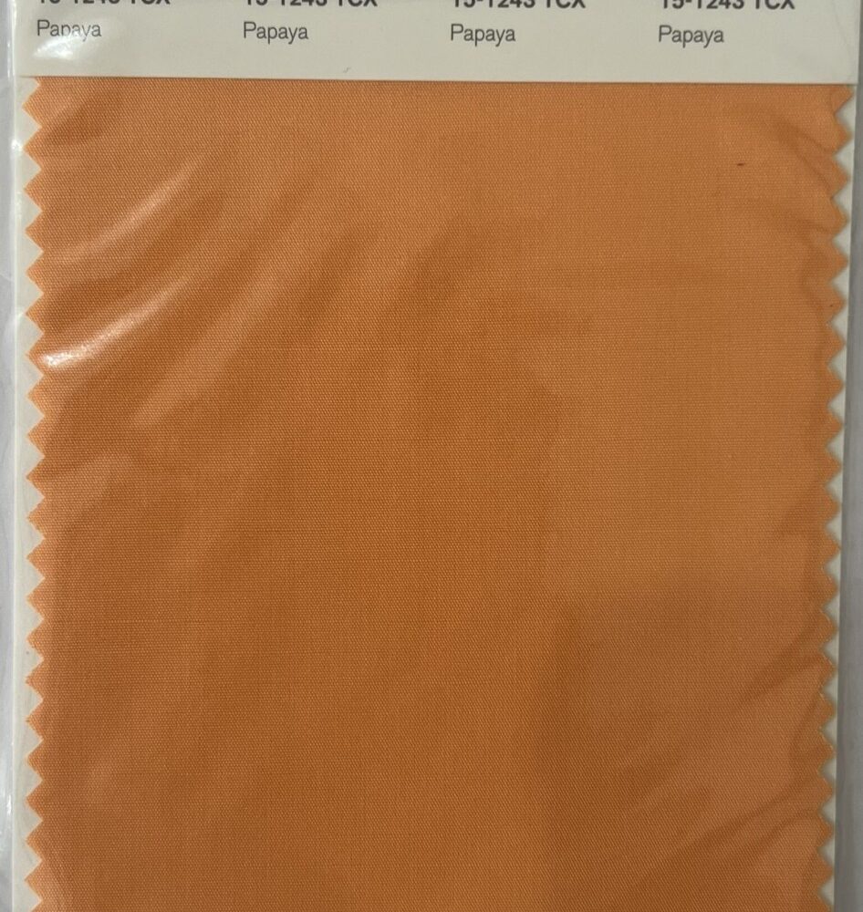 Pantone TCX Cotton Swatch Card 15-1243 TCX Papaya