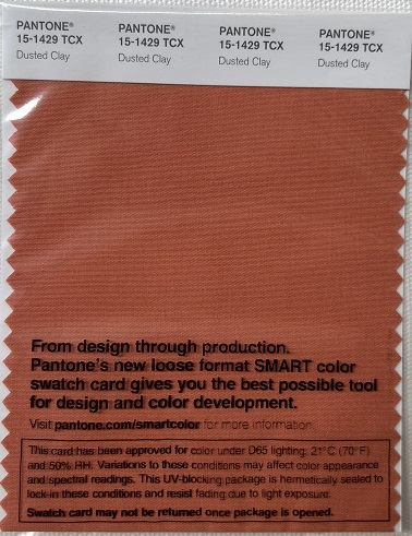 Pantone TCX Cotton Swatch Card 15-1429 TCX Dusted Clay
