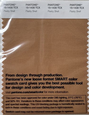 Pantone TCX Cotton Swatch Card 15-1430 TCX Pastry Shell