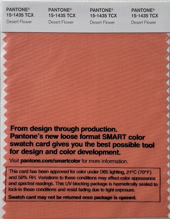 Pantone TCX Cotton Swatch Card 15-1435 TCX Desert Flower