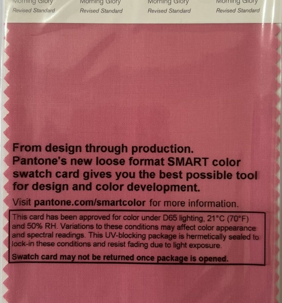 Pantone TCX Cotton Swatch Card 15-1920 TCX Morning Glory