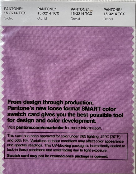 Pantone TCX Cotton Swatch Card 15-3214 TCX Orchid Pantone-TCX-Cotton-Swatch-Card-15-3214-TCX-Orchid