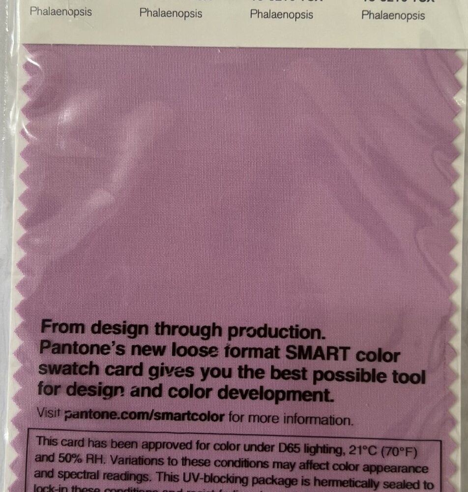 Pantone TCX Cotton Swatch Card 15-3216 TCX Phalaenopsis