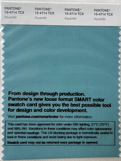 Pantone TCX Cotton Swatch Card 15-4714 TCX Aquarelle