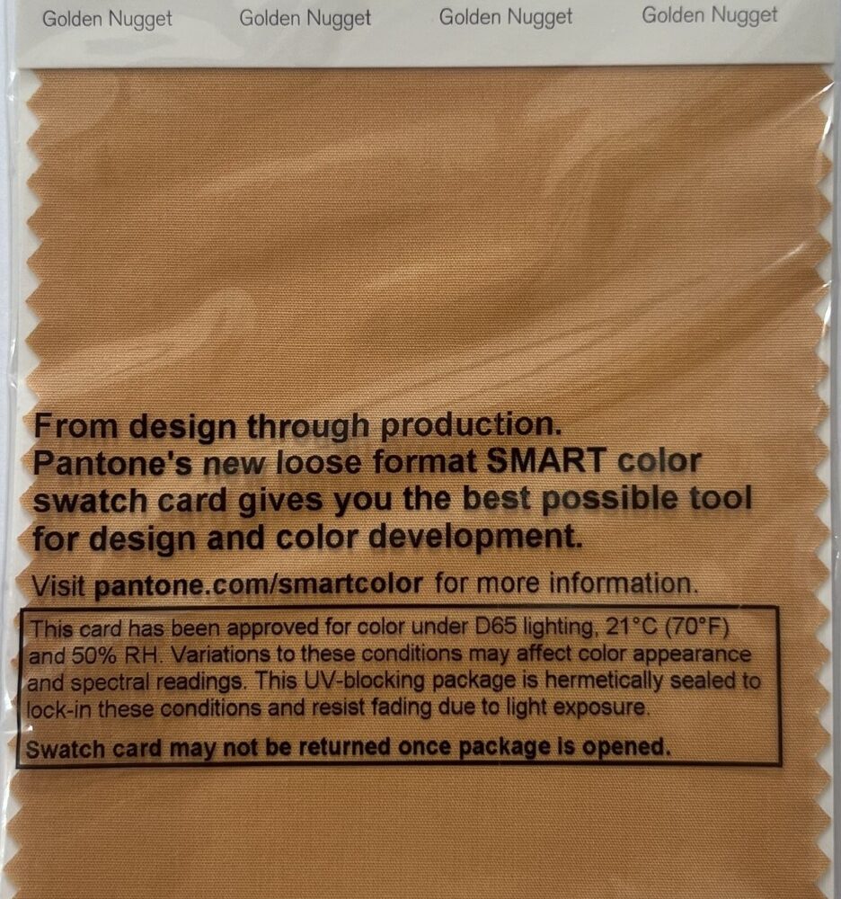 Pantone TCX Cotton Swatch Card 16-1142 TCX Golden Nugget