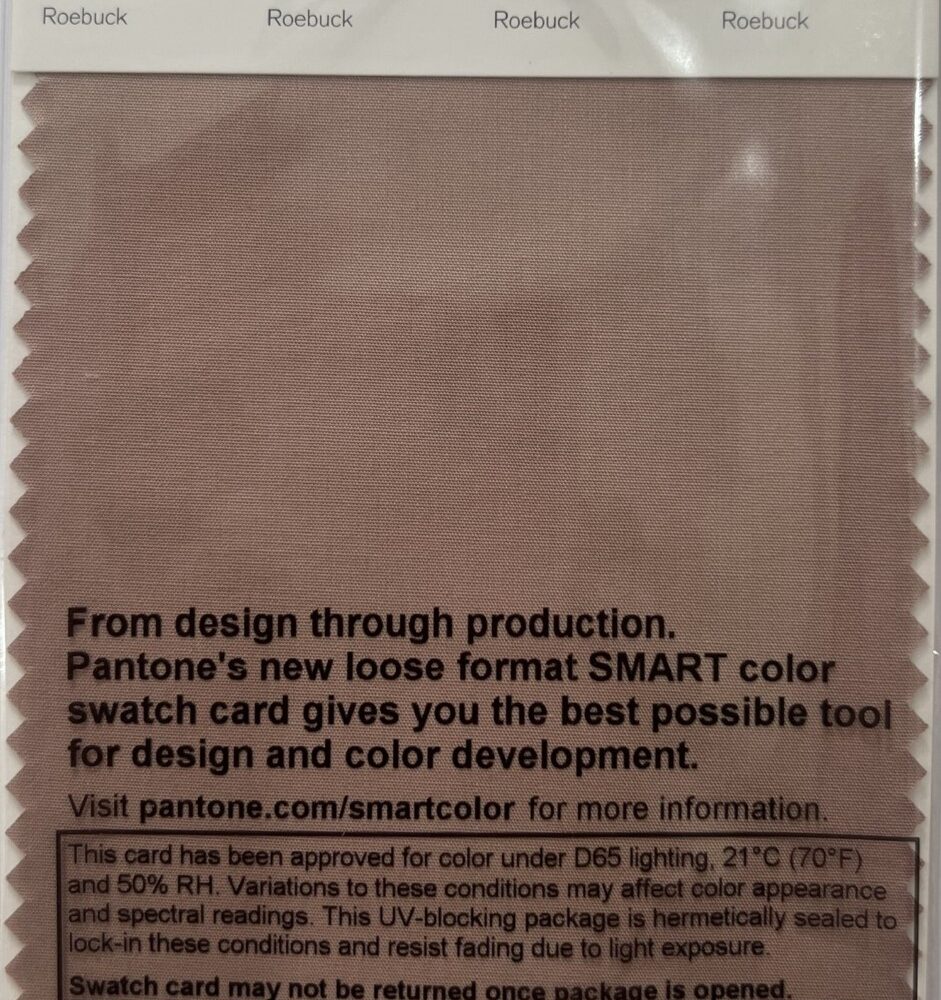 Pantone TCX Cotton Swatch Card 16-1221 TCX Roebuck