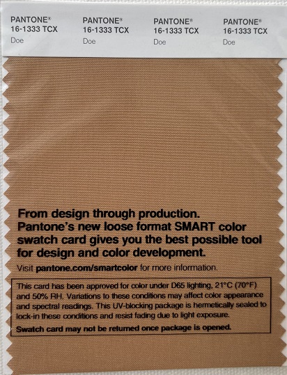 Pantone TCX Cotton Swatch Card 16-1333 TCX Doe