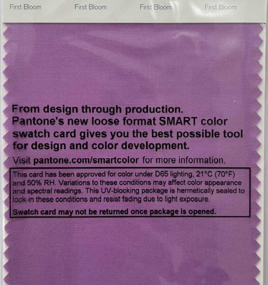 Pantone TCX Cotton Swatch Card 16-3321 TCX First Bloom