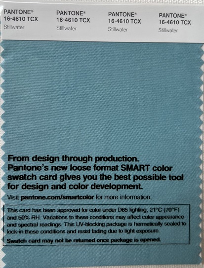 Pantone TCX Cotton Swatch Card 16-4610 TCX Stillwater