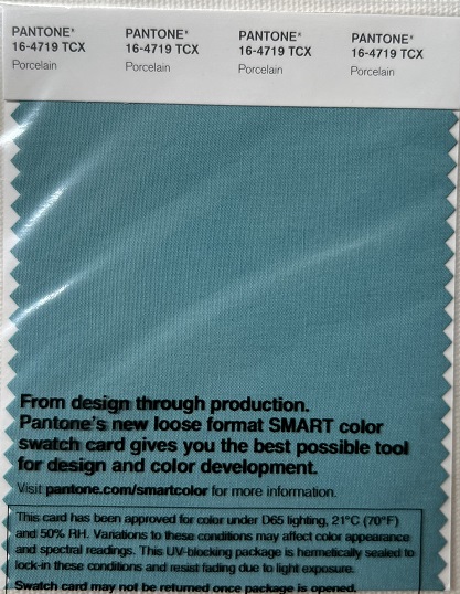 Pantone TCX Cotton Swatch Card 16-4719 TCX Porcelain
