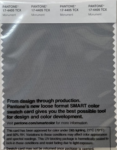 Pantone TCX Cotton Swatch Card 17-4405 TCX Monument