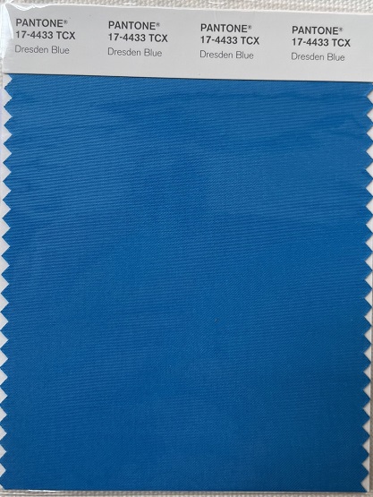 Pantone TCX Cotton Swatch Card 17-4433 TCX Dresden Blue