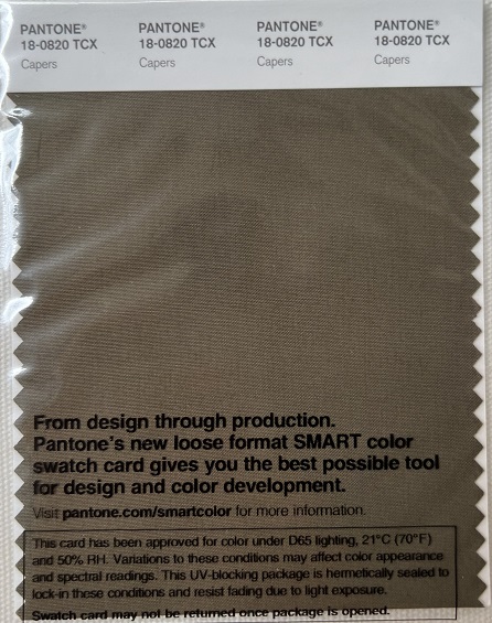 Pantone TCX Cotton Swatch Card 18-0820 TCX Capers