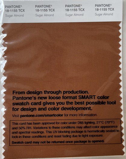 Pantone TCX Cotton Swatch Card 18-1155 TCX Sugar Almond
