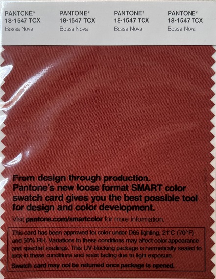 Pantone TCX Cotton Swatch Card 18-1547 TCX Bossa Nova