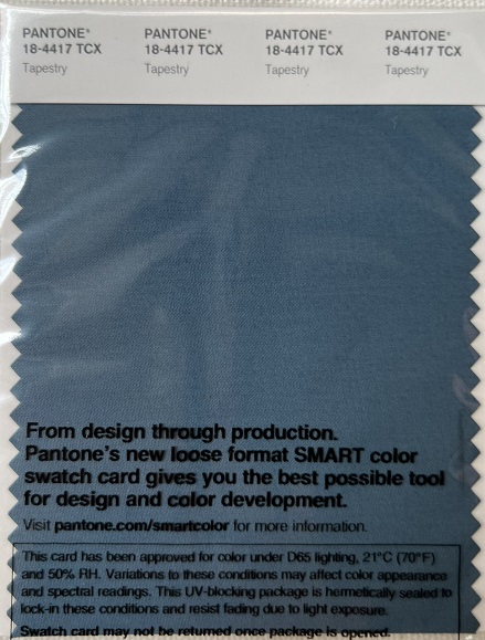 Pantone TCX Cotton Swatch Card 18-4417 TCX Tapestry