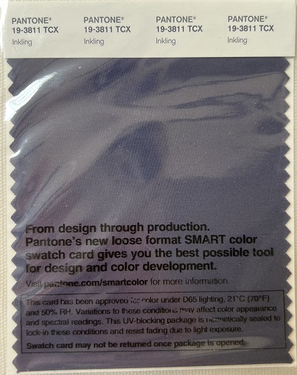 Pantone TCX Cotton Swatch Card 19-3811 TCX Inkling